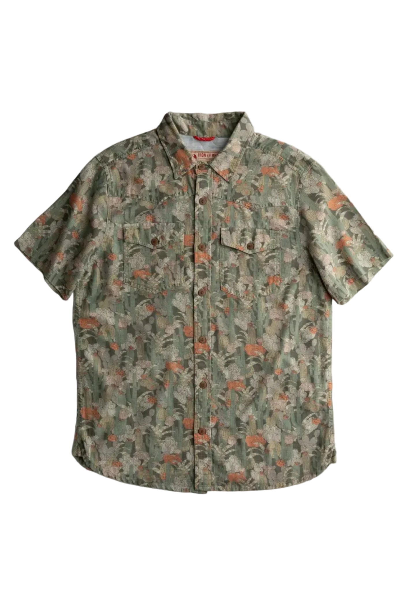 Iron & Resin Cactus Shirt in Green flat product