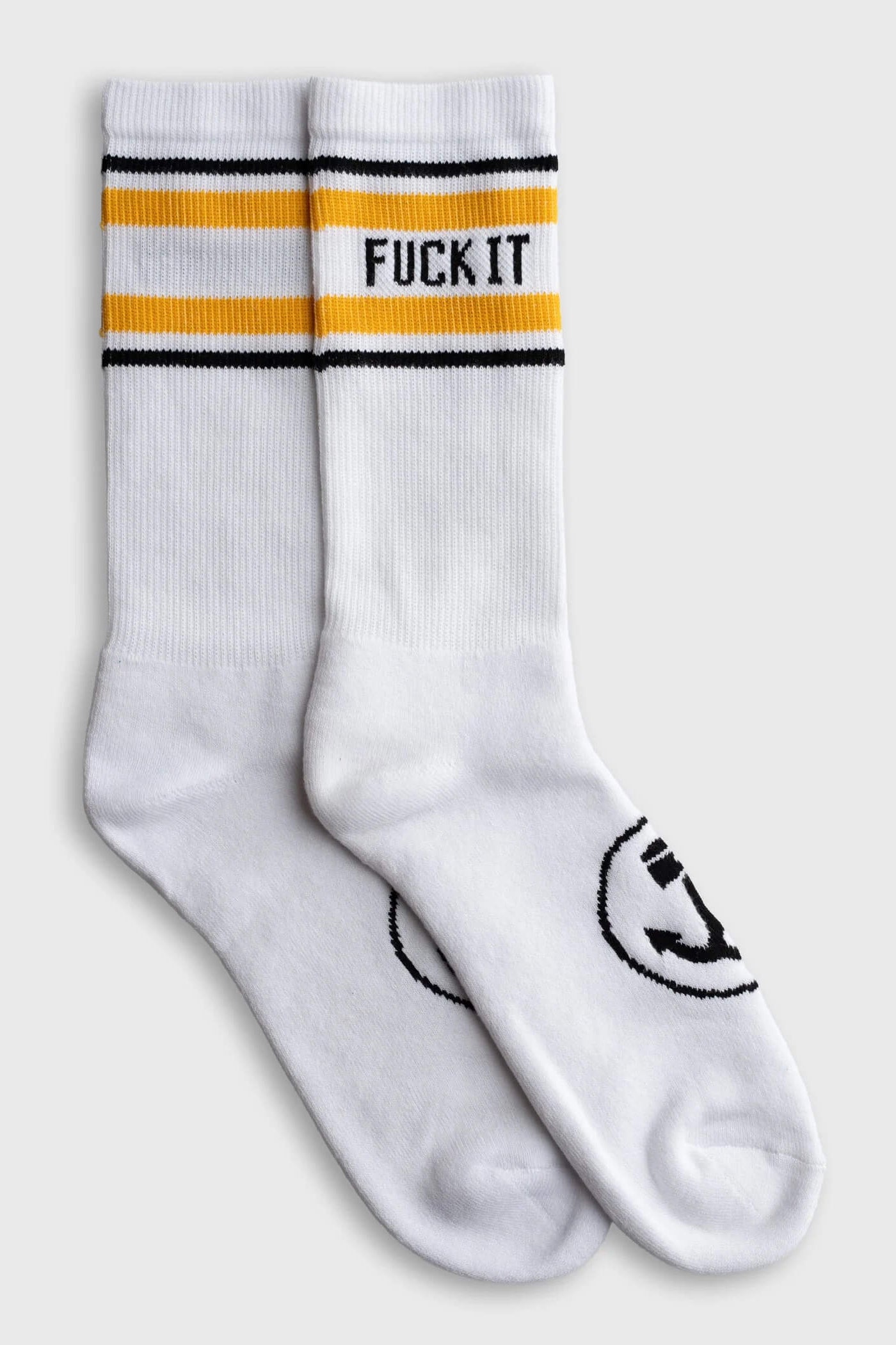 Iron & Resin Fuck It Sock in White flat product