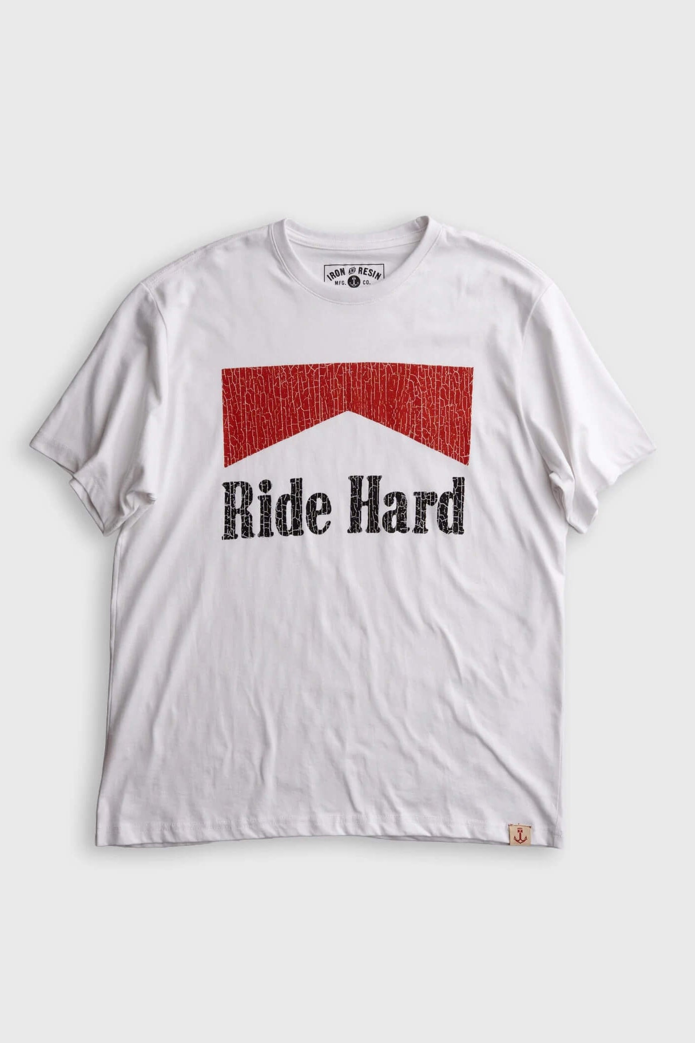 Iron & Resin Ride Hard Tee in White