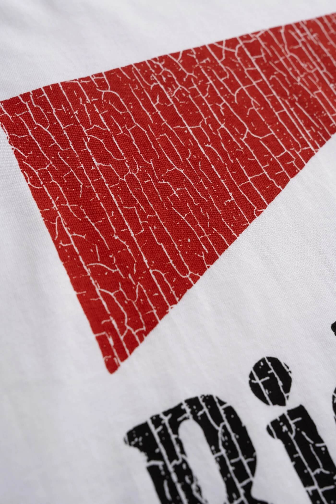 Iron & Resin Ride Hard Tee in White close up