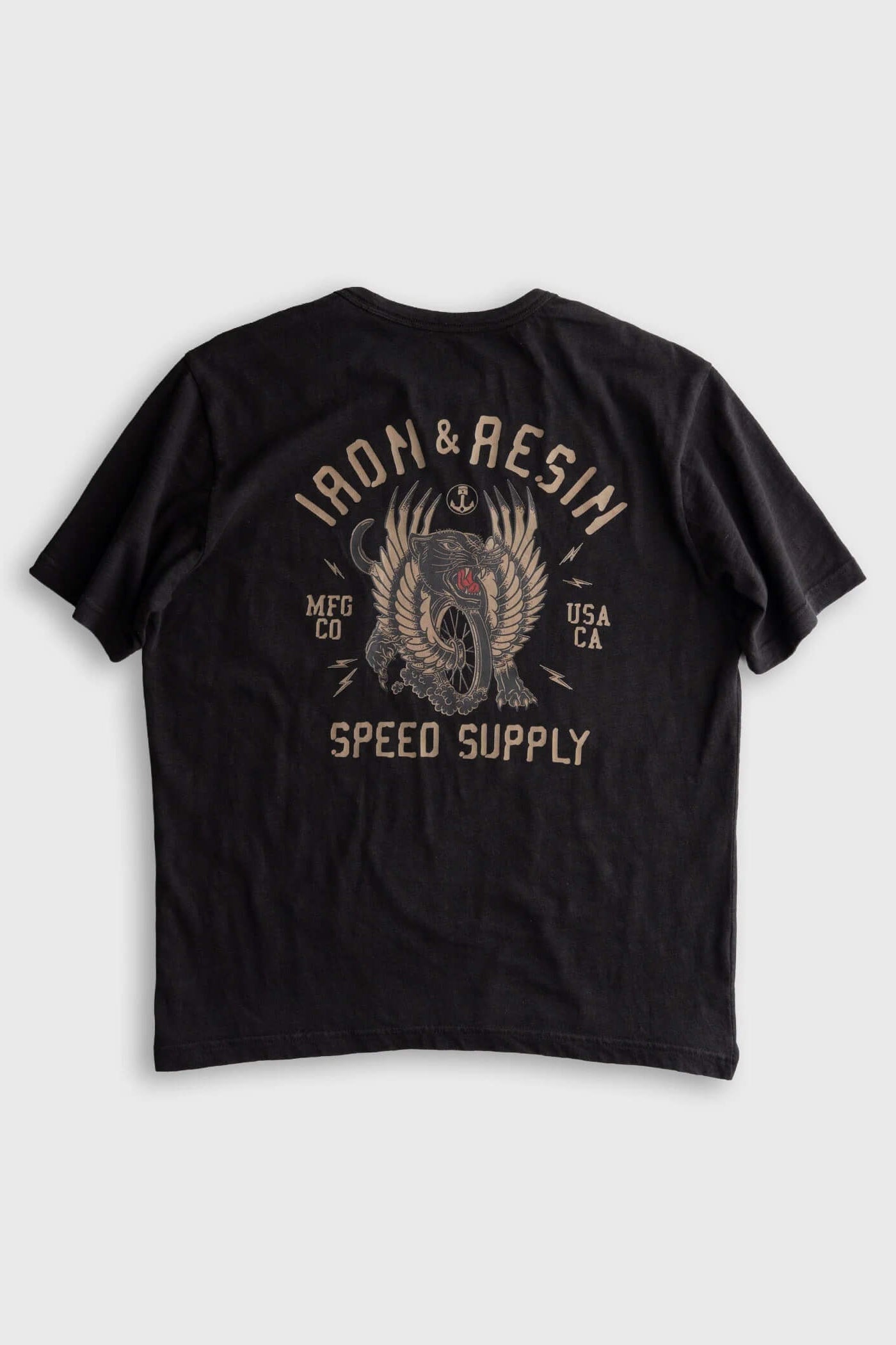Iron & Resin Speed Supply Tee in Black