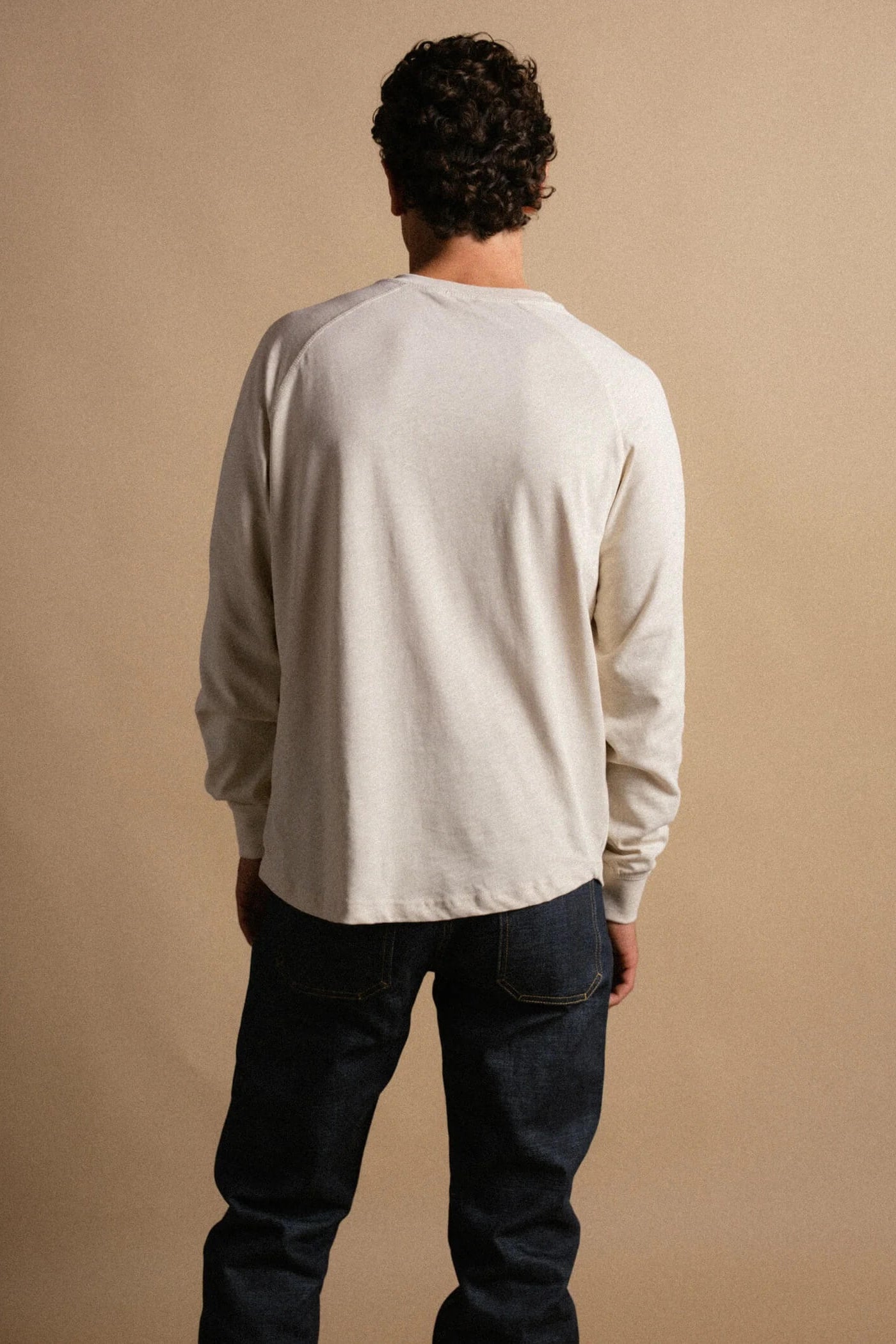 Iron & Resin Topock Henley in Natural back fit