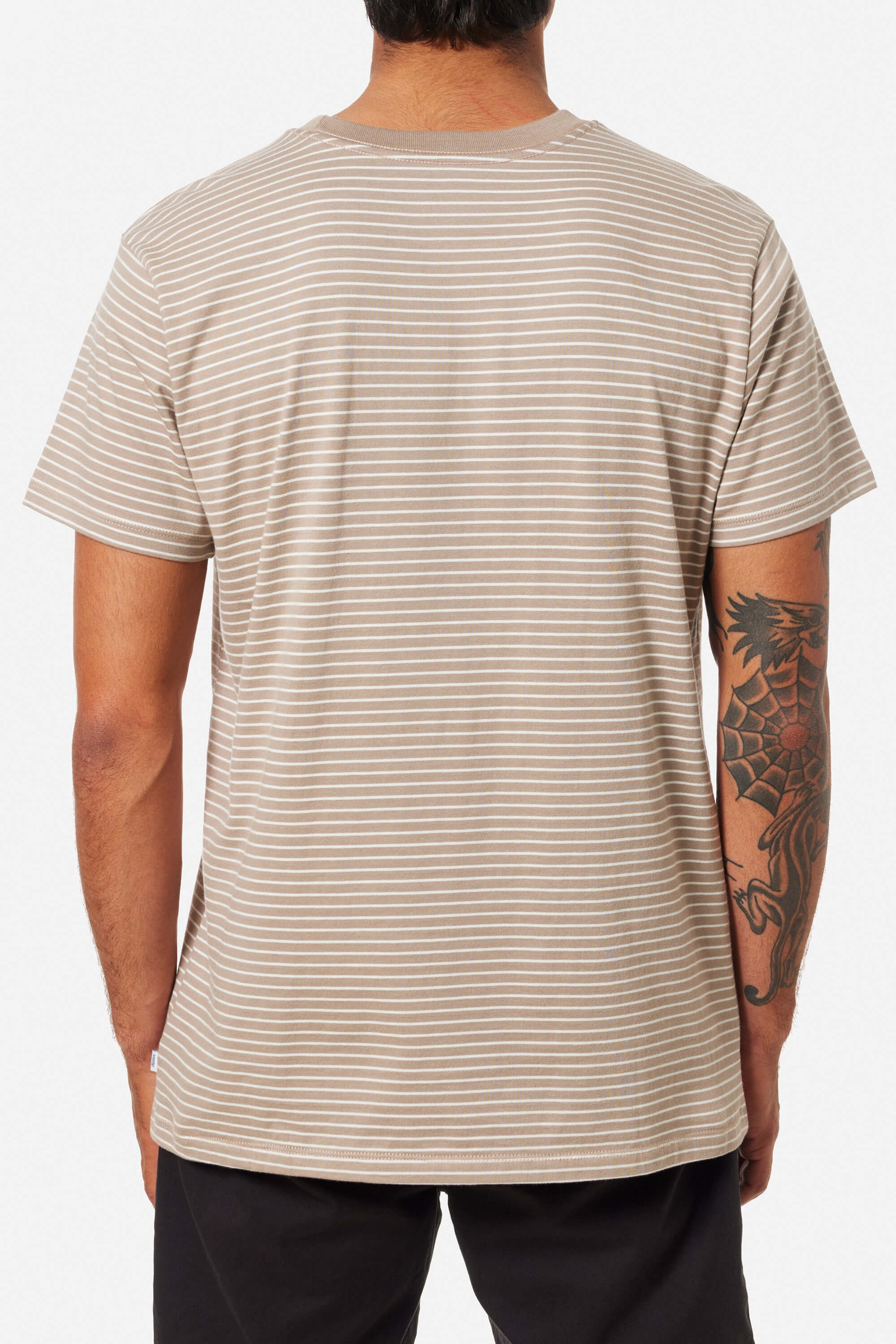 Katin Finley pocket tee in vintage khaki back fit