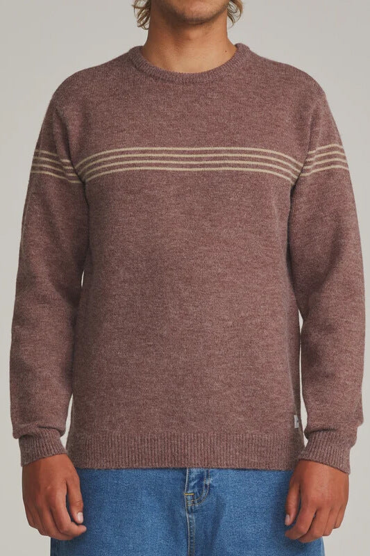 Katin Charles Sweater men's striped crewneck sweater with custom knit pattern and classic fit.