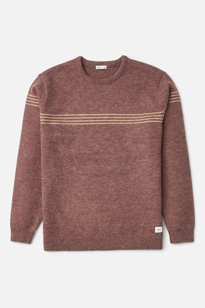 Katin Charles Sweater men's striped crewneck sweater with custom knit pattern and classic fit.