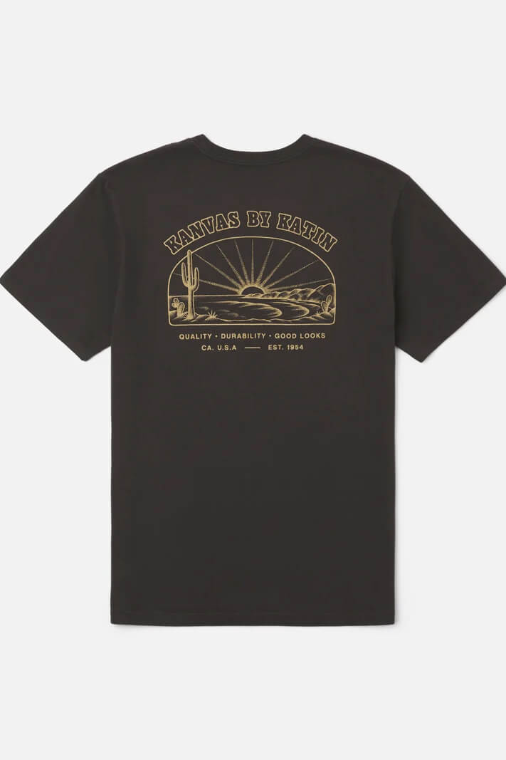 Katin Clint Tee featuring vintage Western-inspired graphic artwork, a classic crew neckline, short sleeves, and a standard-fit silhouette.