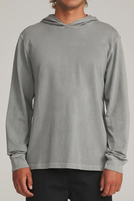 Katin Hide Pullover hoodie featuring heavyweight organic cotton jersey, a classic hood, straight hem, and woven logo label.