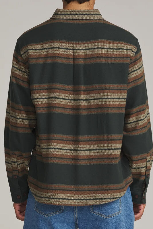 Katin Sierra Flannel men's midweight plaid button-down shirt with brushed finish, chest pocket and shirttail hem.
