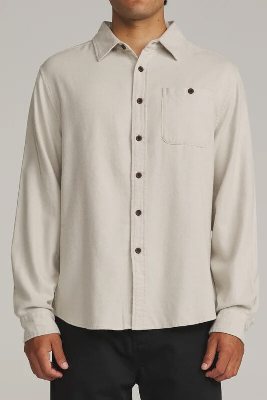 Katin Twiller Flannel men's lightweight cotton button-down shirt with two-tone twill weave, brushed finish and chest pocket.