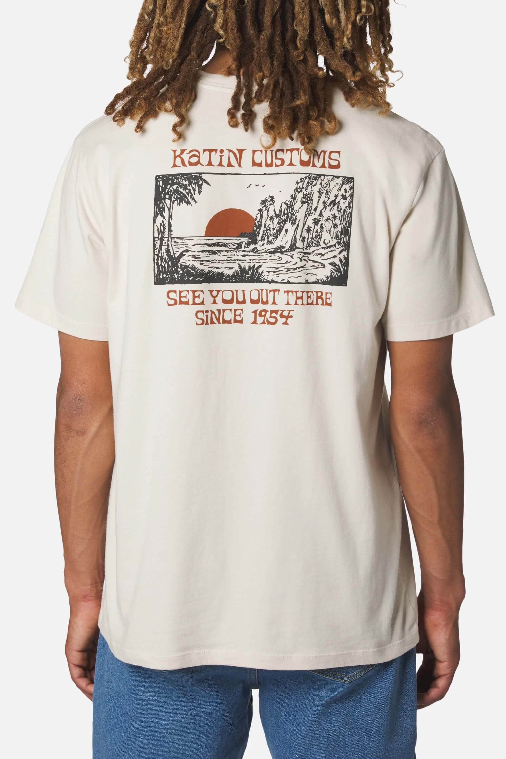 Katin Cove Tee in Vintage White back fit
