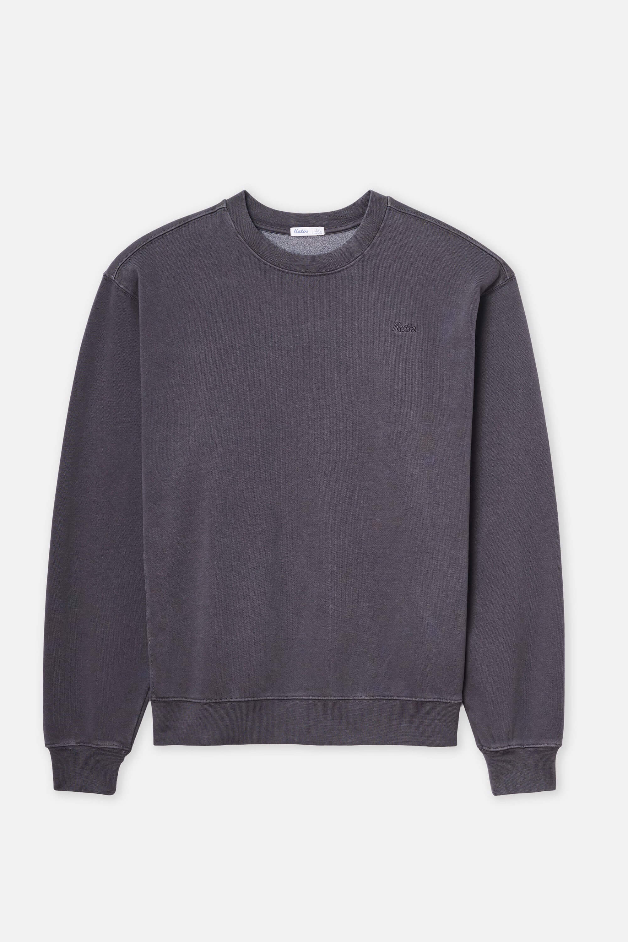 Katin EMB Crew Fleece Sweatshirt in Sea Storm flat product
