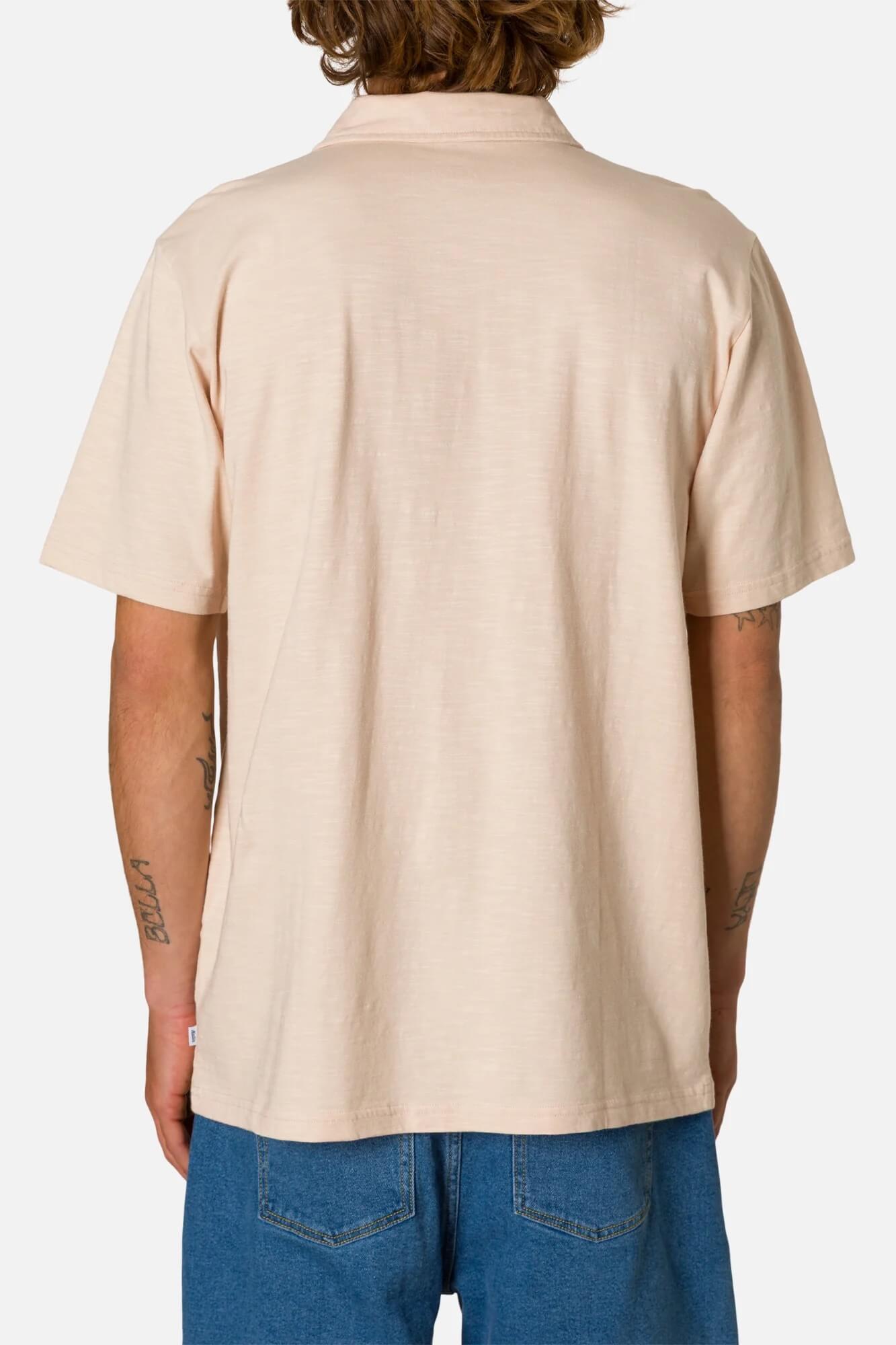 Katin Slub Polo in Almond Peach back fit