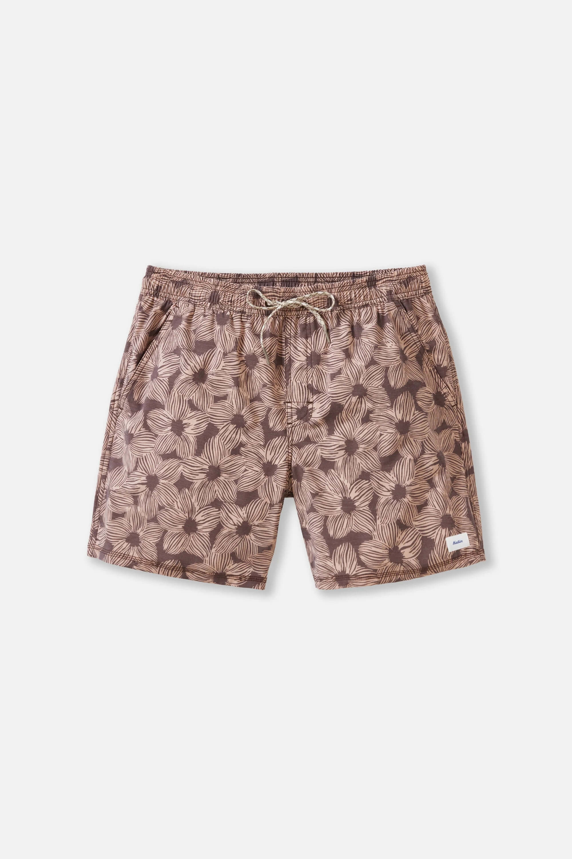 Katin Thermo Volley Short in Cocoa flat product