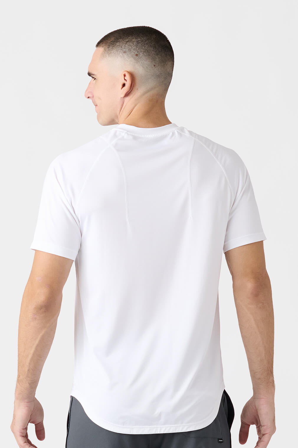 Legends Enzo Tee men's short sleeve performance shirt with athletic fit and scalloped hem