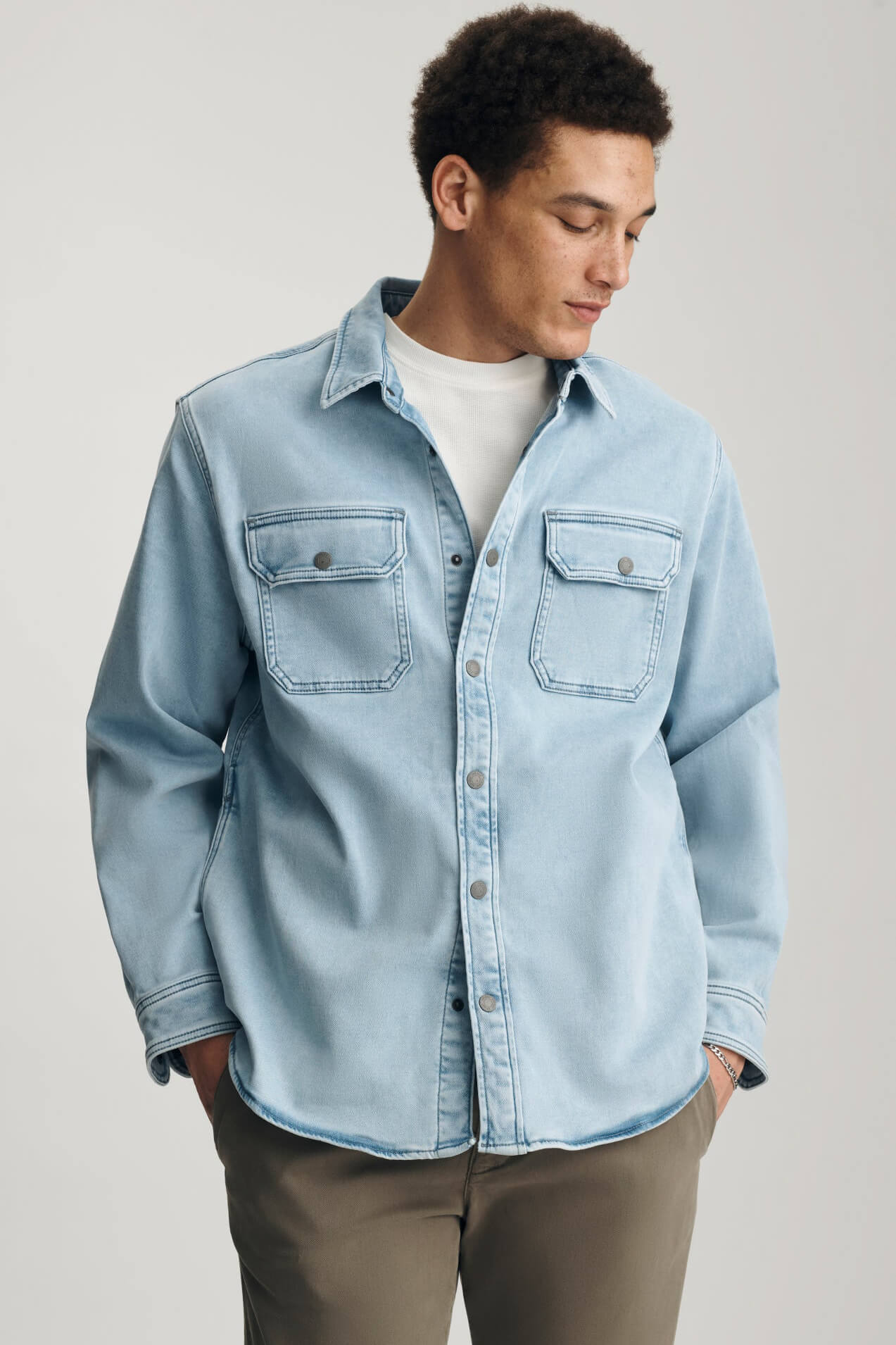 Mavi Asher Denim Shirt in light blue