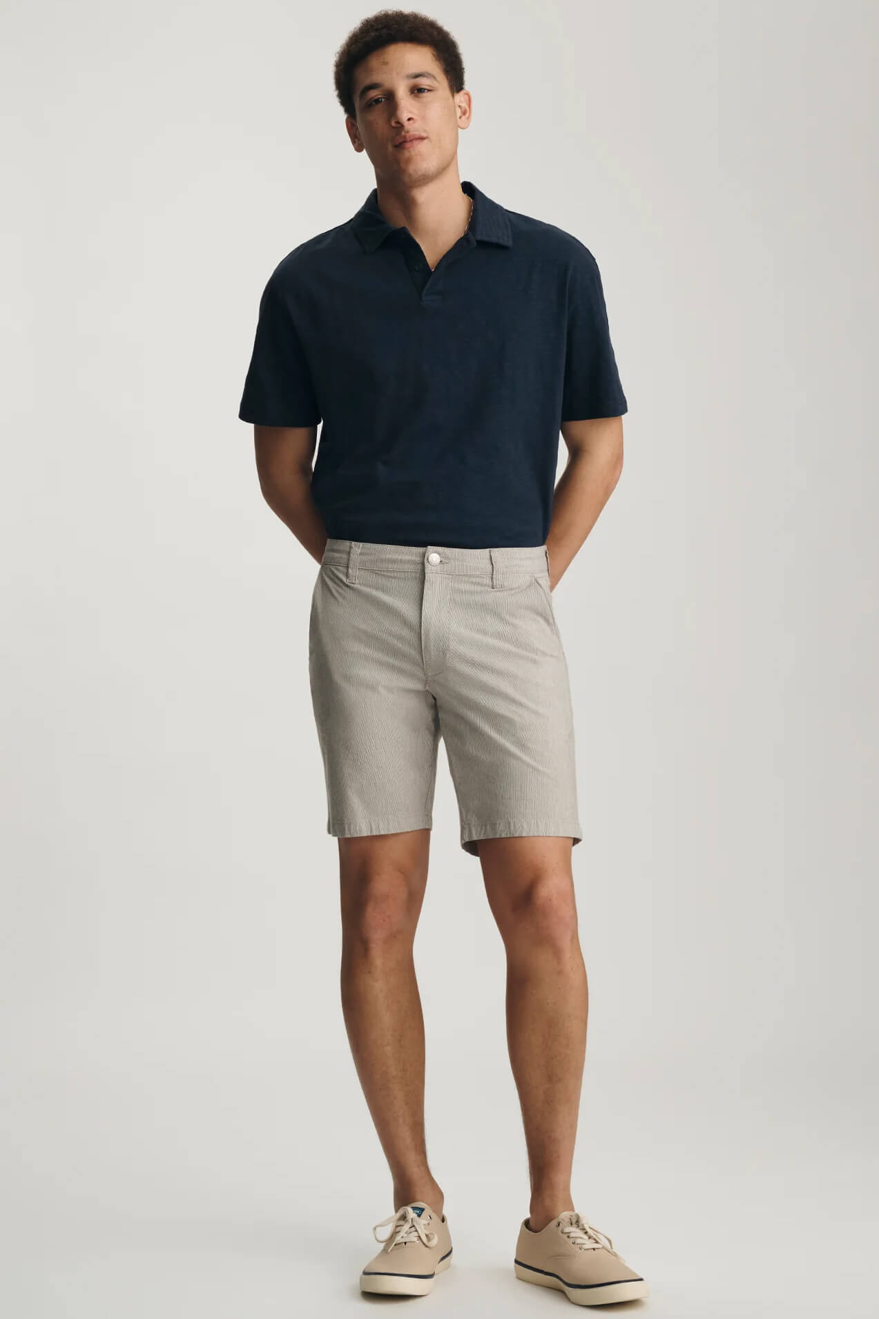 Mavi Jeans Noah Shorts in beige stripe