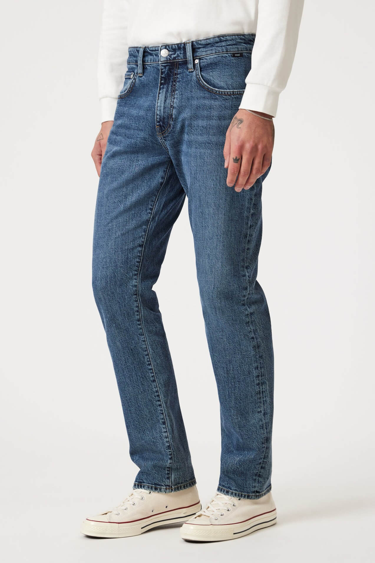 Mavi Zach Straight Leg in dark fade classic blue