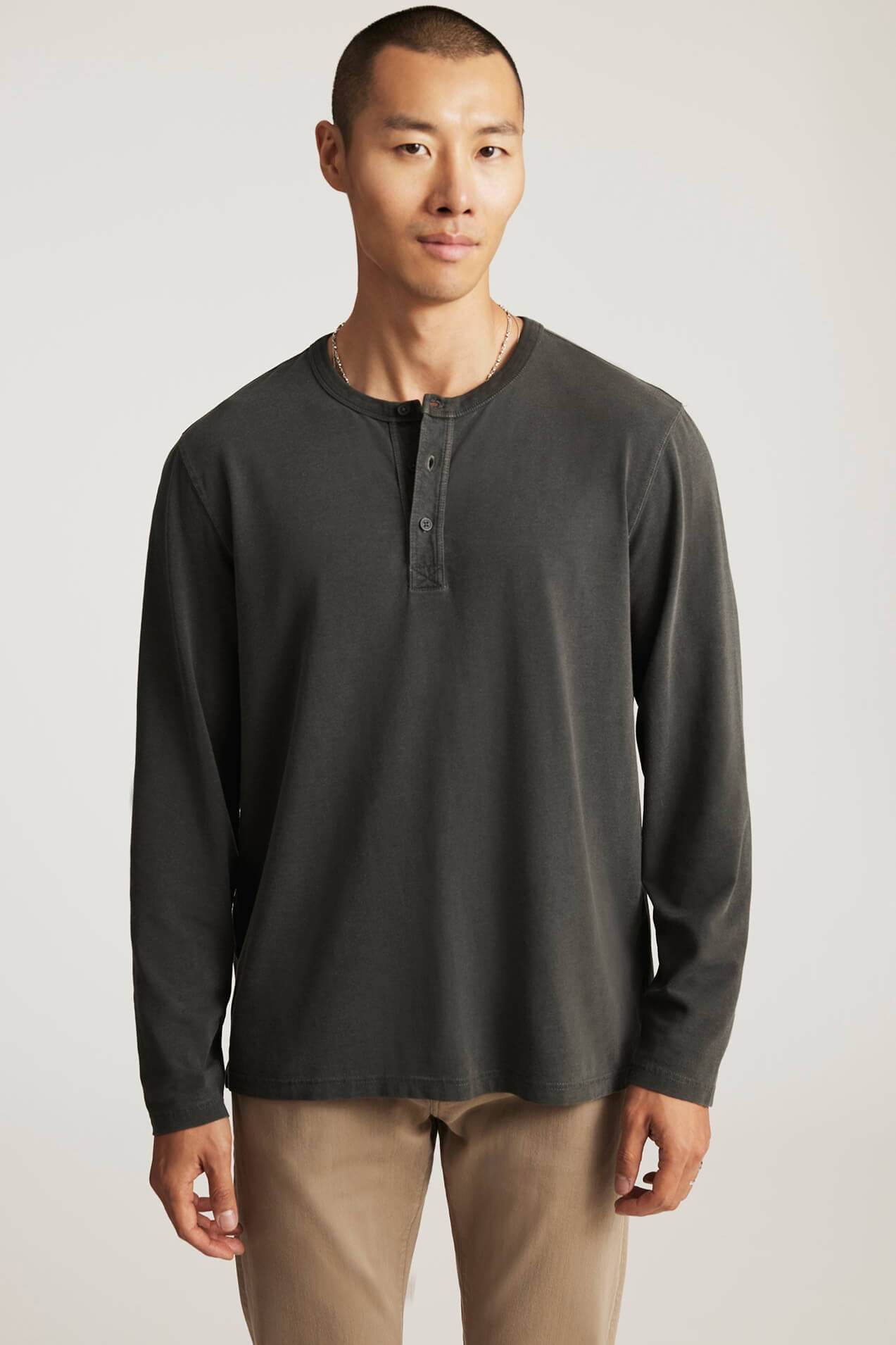 Buy Half Buttoned Long Sleeve Tee - Premium Fit