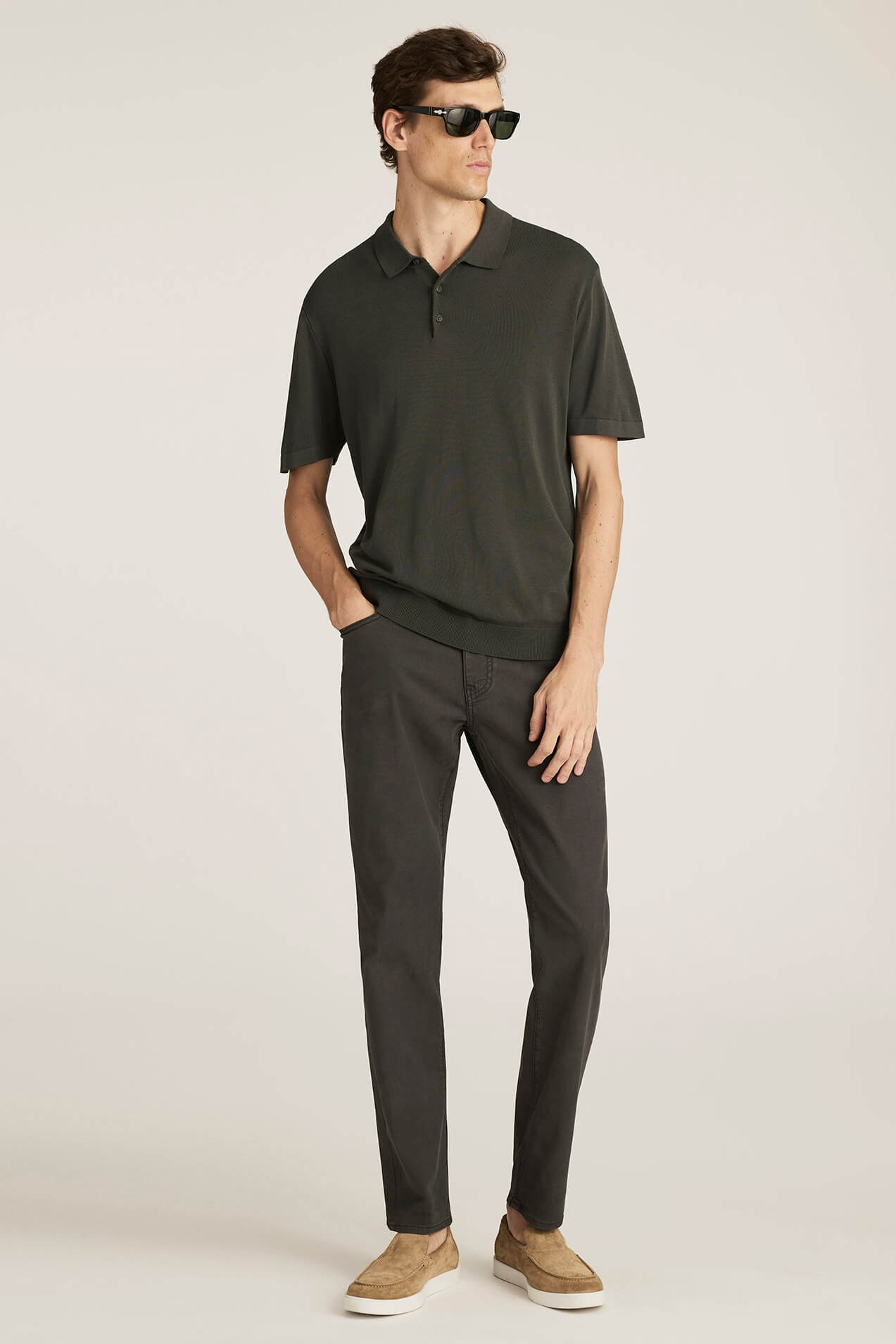 Mavi Steve Athletic Pants in ash luxe twill