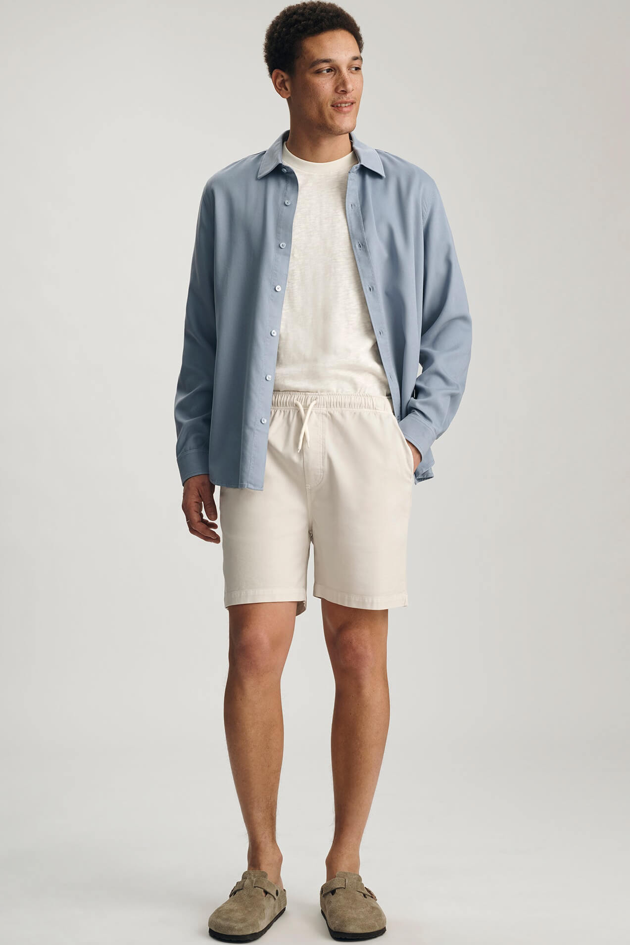 Mavi Woven Short in lunar rock