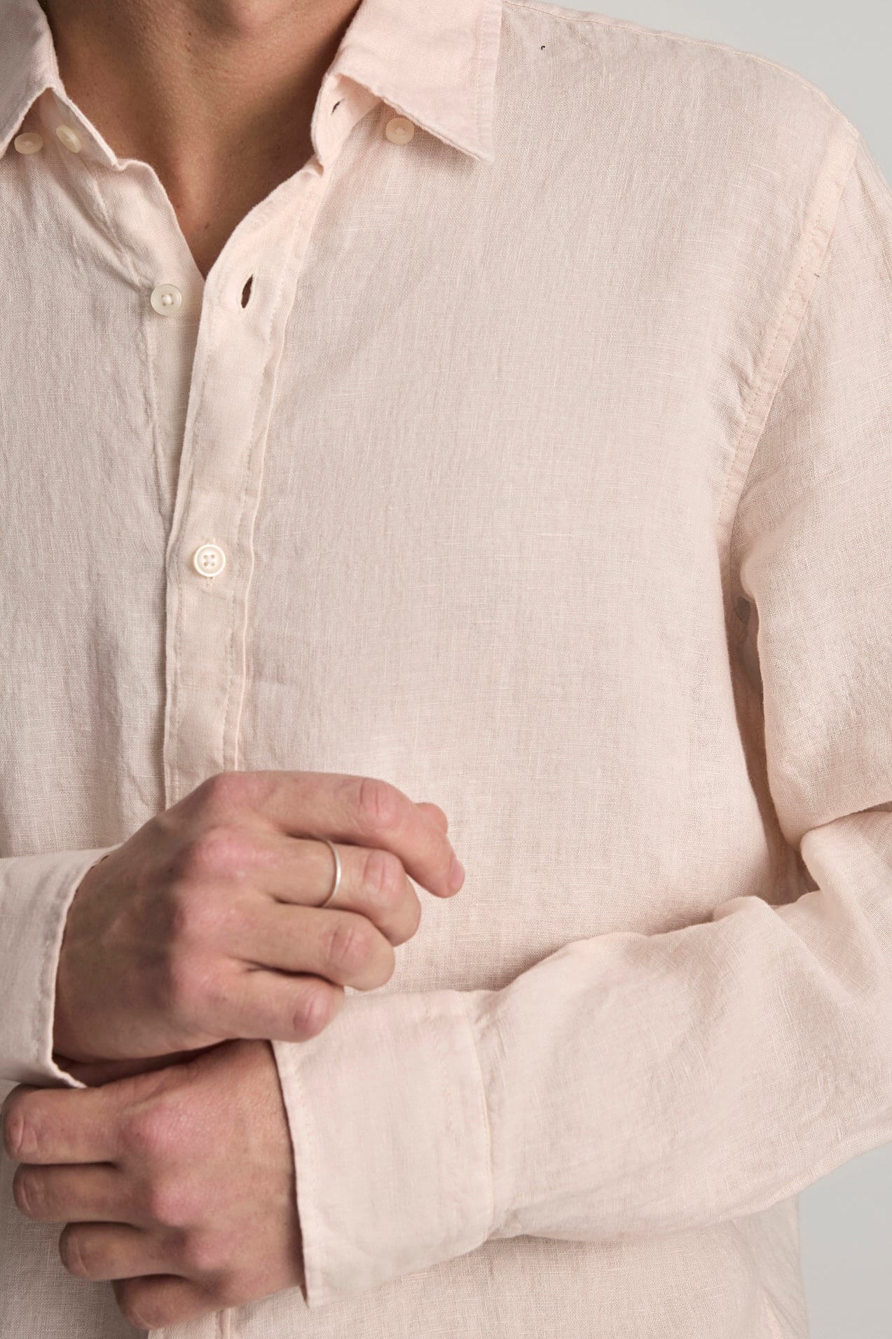 Mavi Long Sleeve Shirt Silver Peony close up detail
