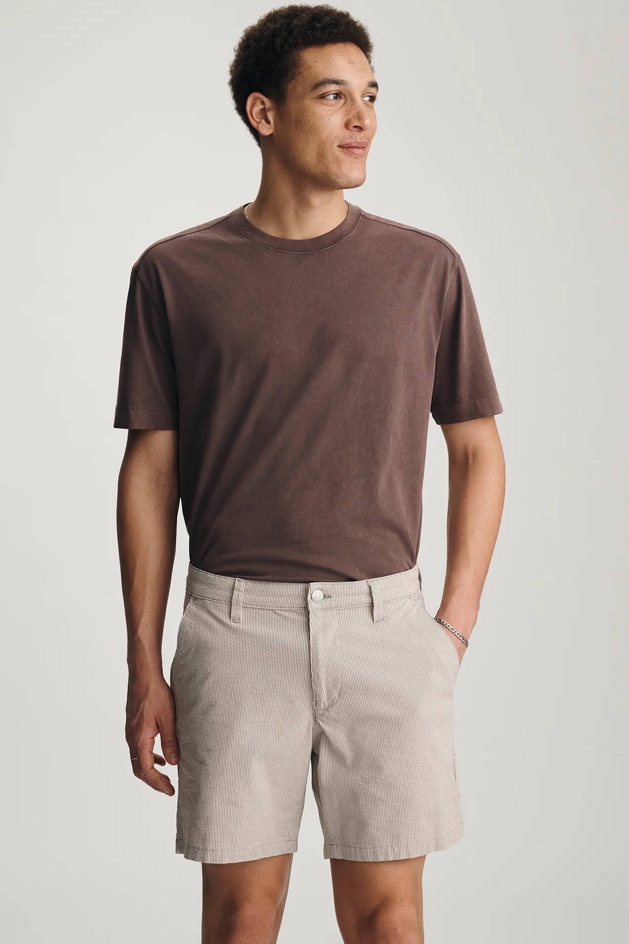 Mavi Nate 7" short in sand seersucker