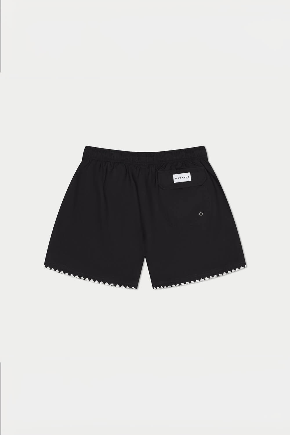Mavrans black stitch swim short back