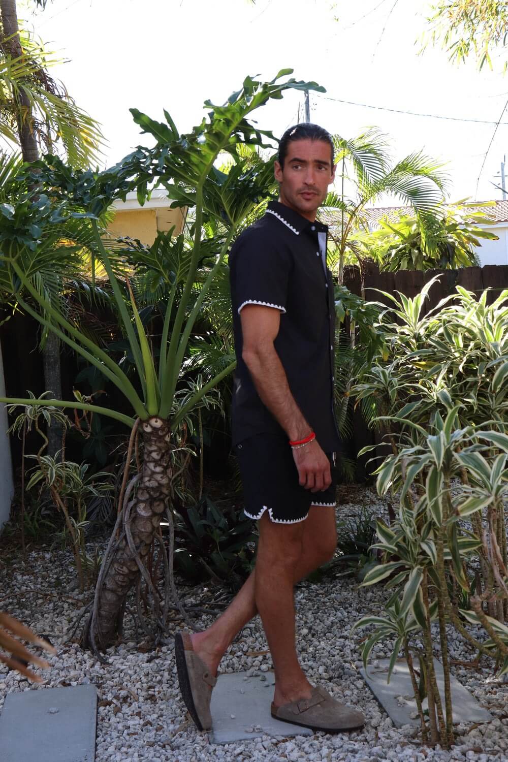 Mavrans black stitch swim short lifestyle