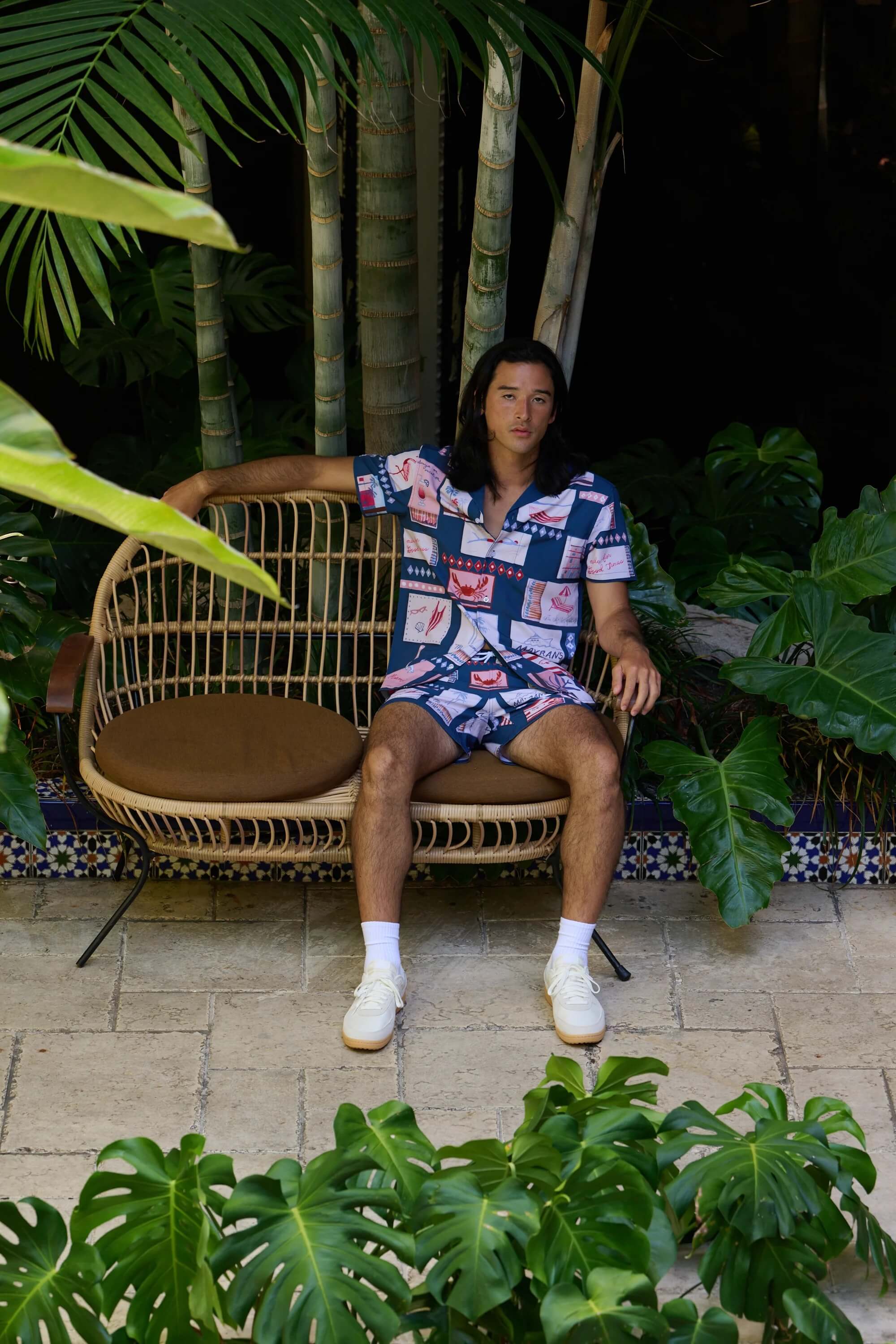 Mavrans Match Box Weekend Shirt in Blue lifestyle