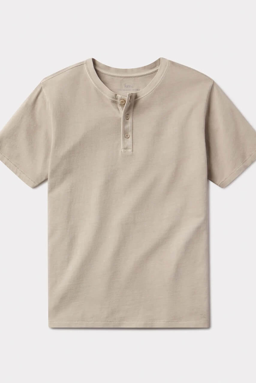 Normal Jersey Henley in Pumice