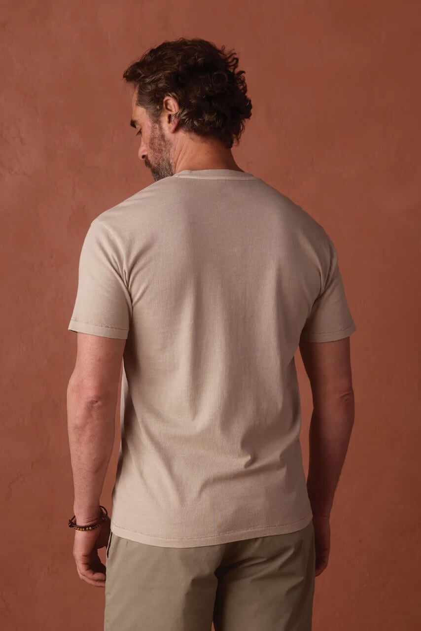Normal Jersey Henley in Pumice Back