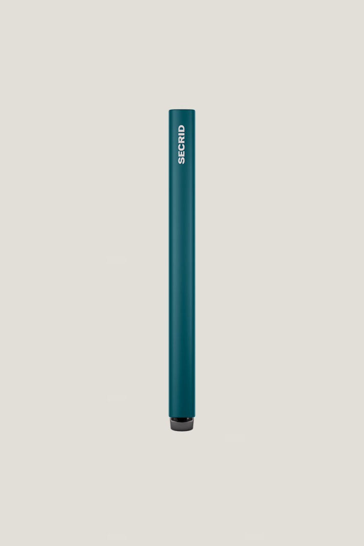 SEcrid aluminum cardholder in fluted teal