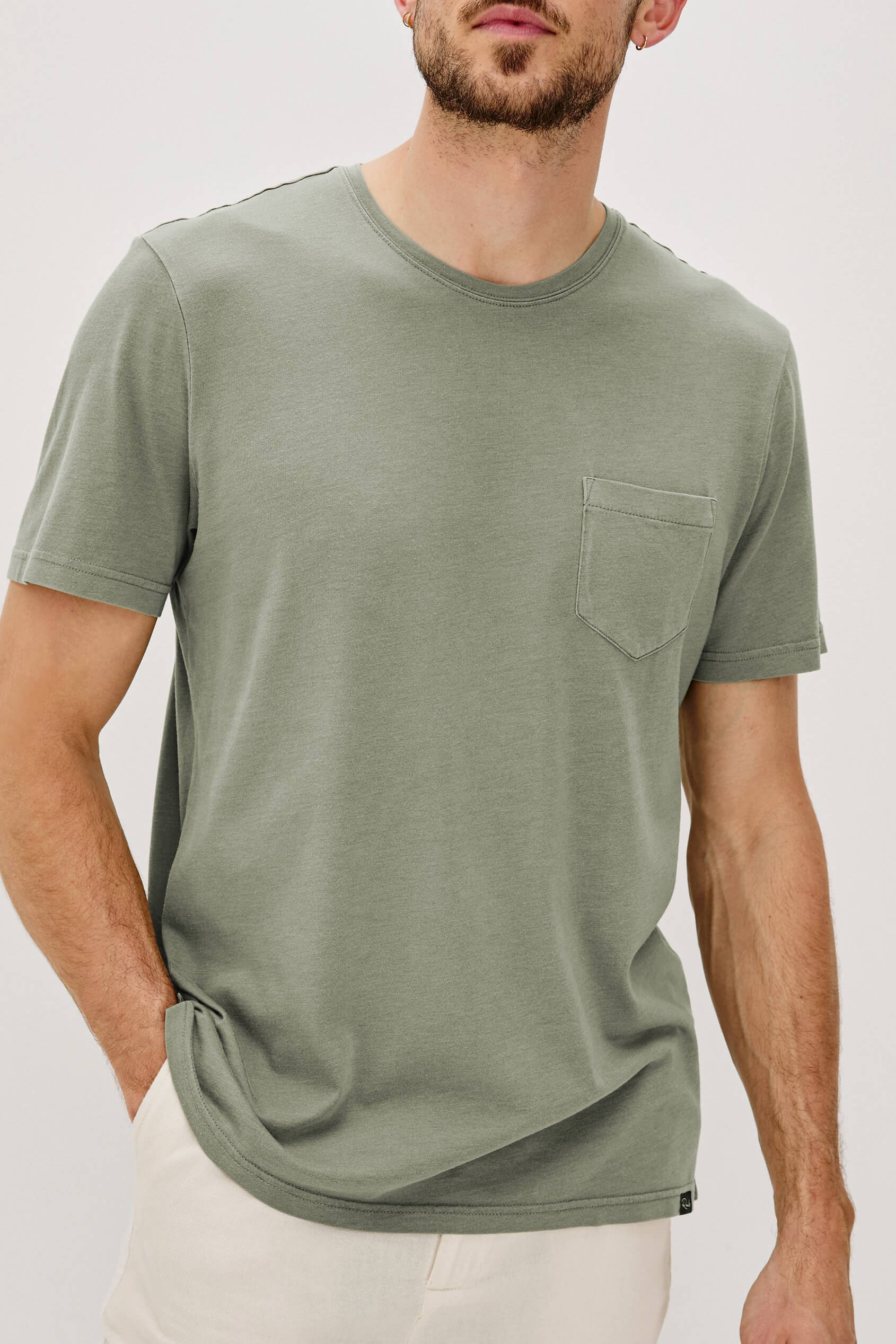Johnny T Shirt in olive by Rails