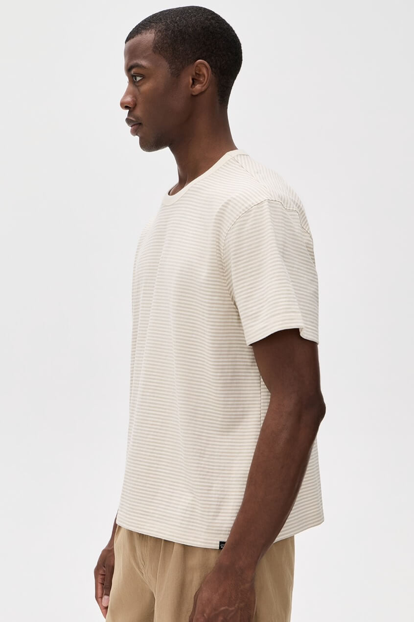 Rails Kip T Shirt in dune stripe short sleeve