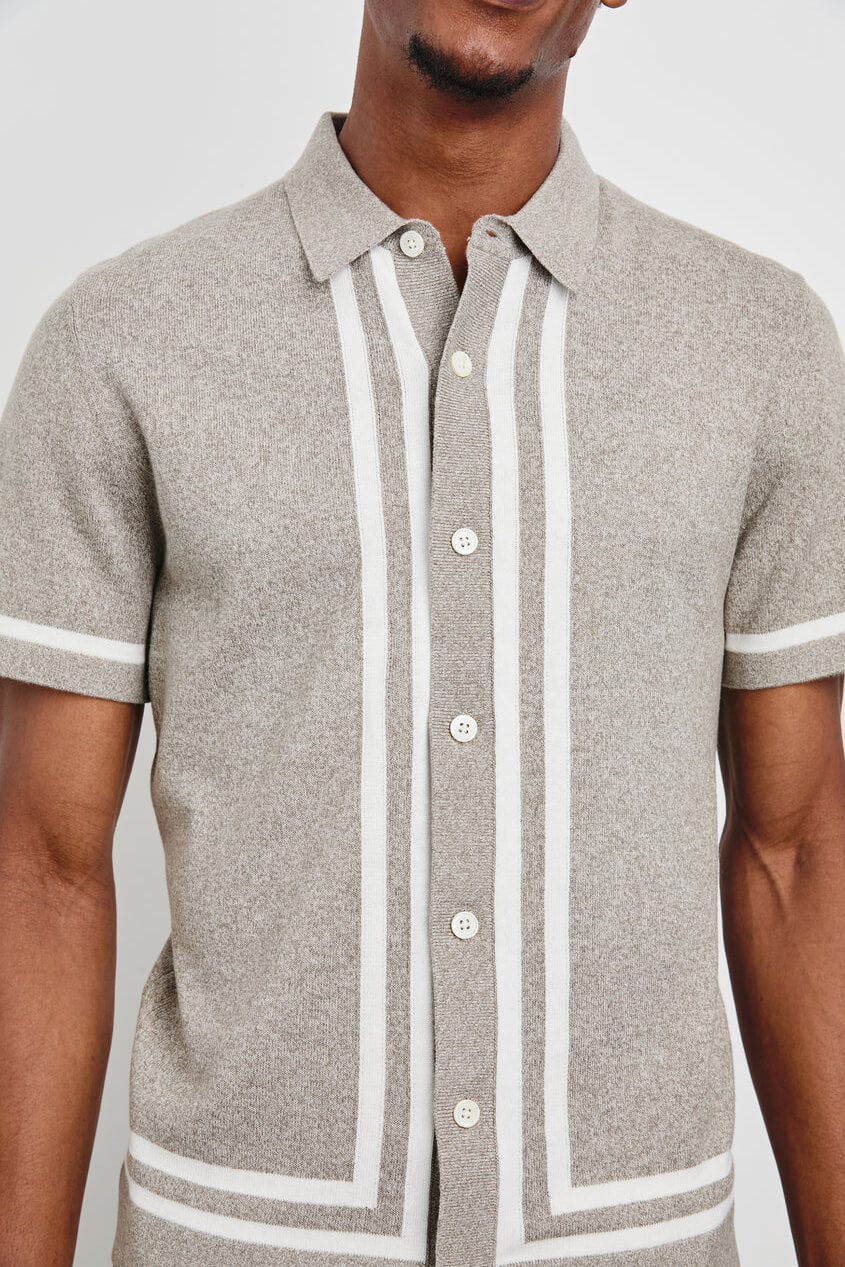 Rails leo shirt in oat grey