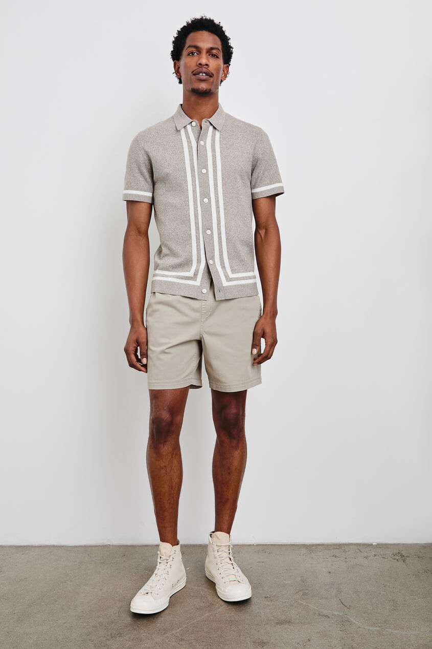 Rails leo shirt in oat grey