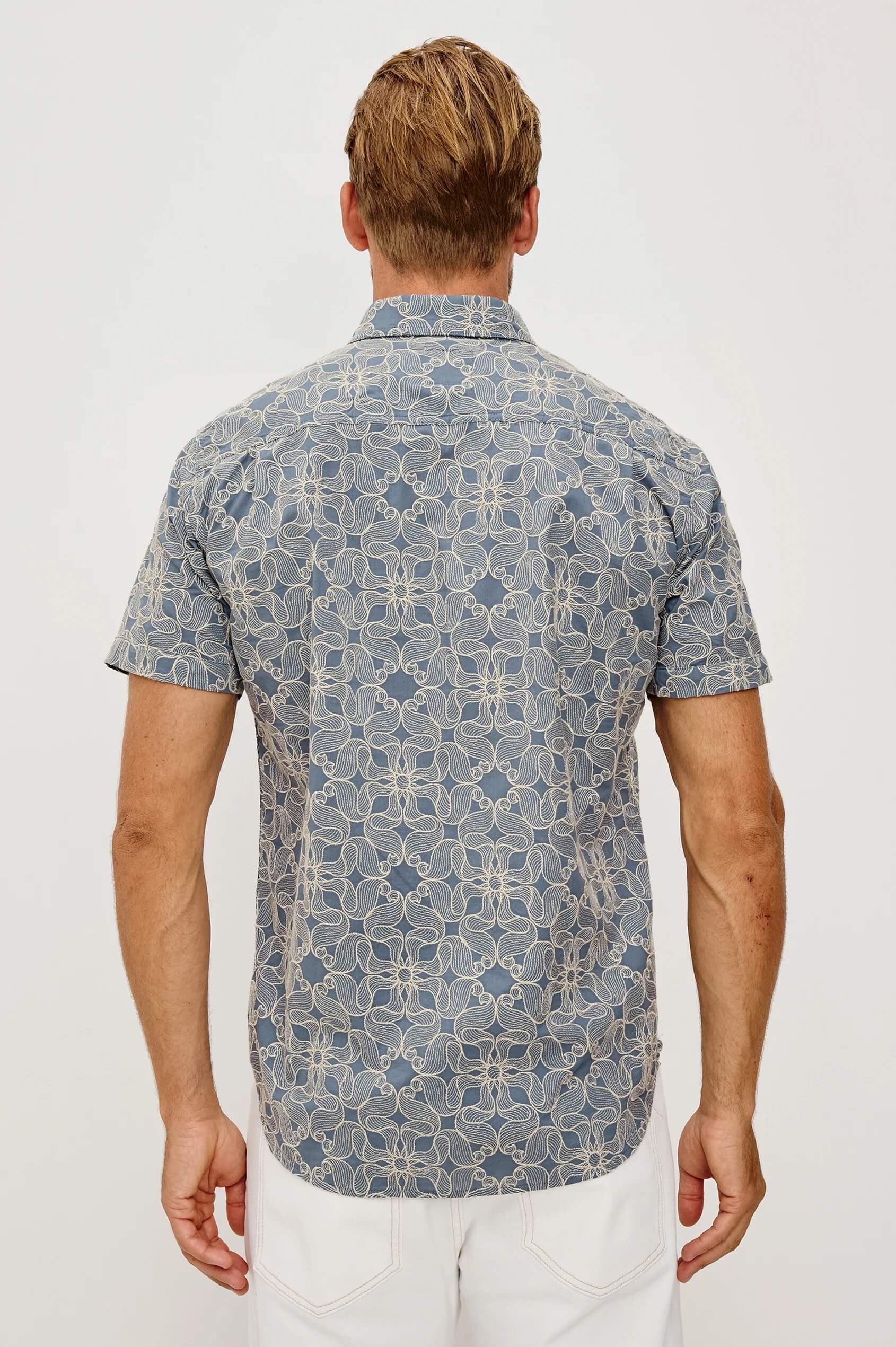 Rails Hale shirt in Whirling Daisy Steel back