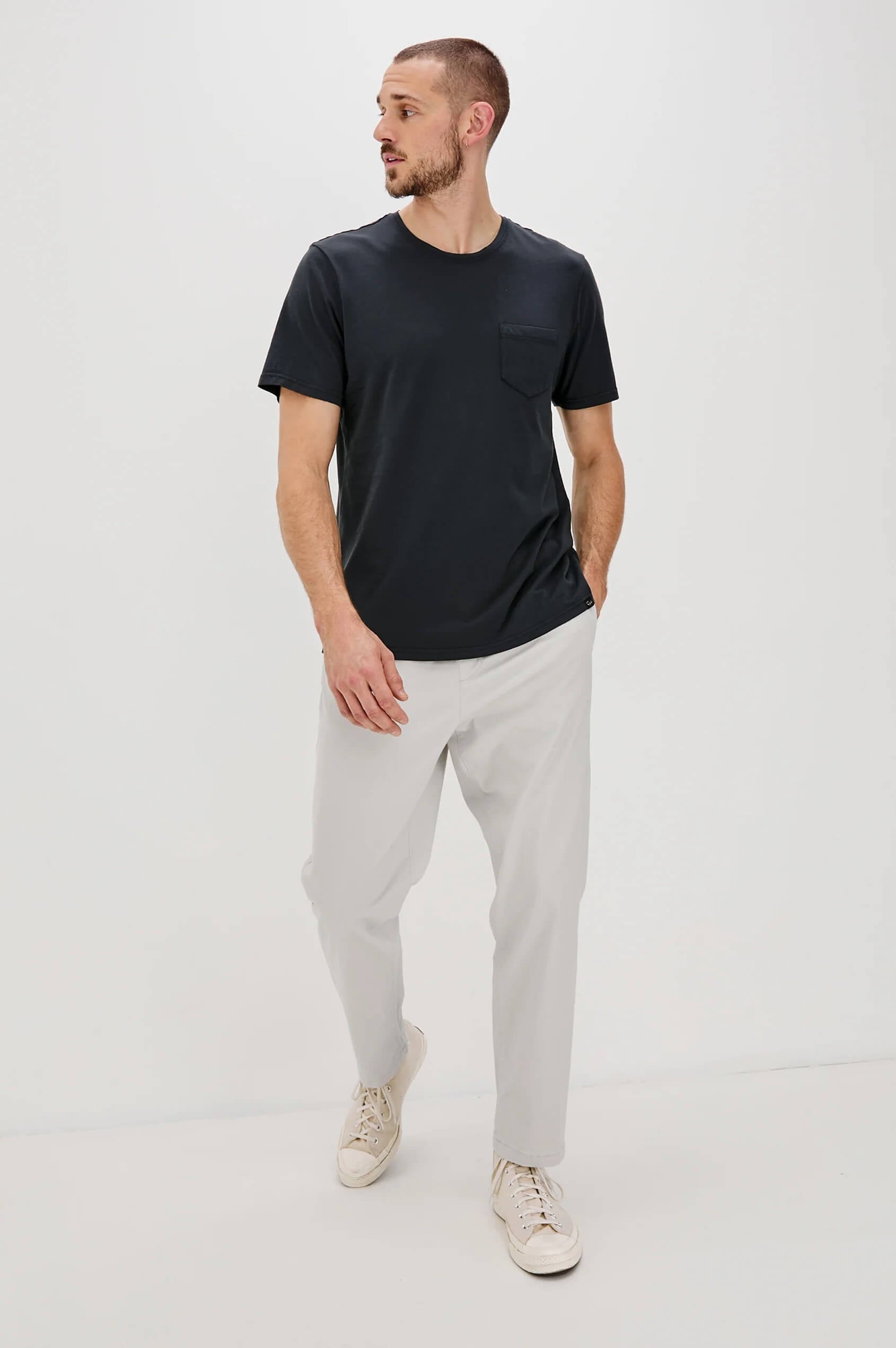 Rails Johnny t-shirt in Carbon