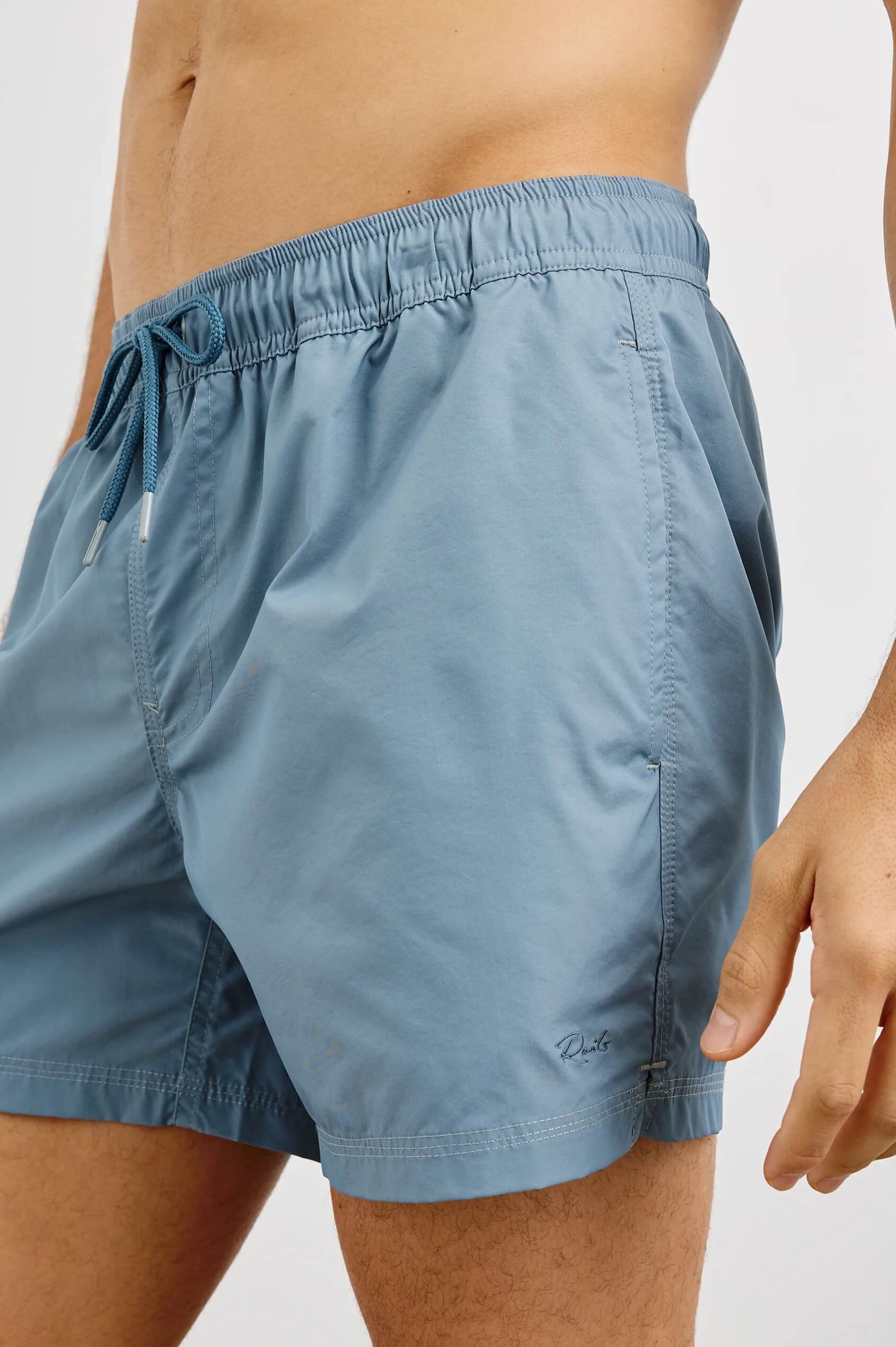 Rails Labrea swim short in Slate Blue close up