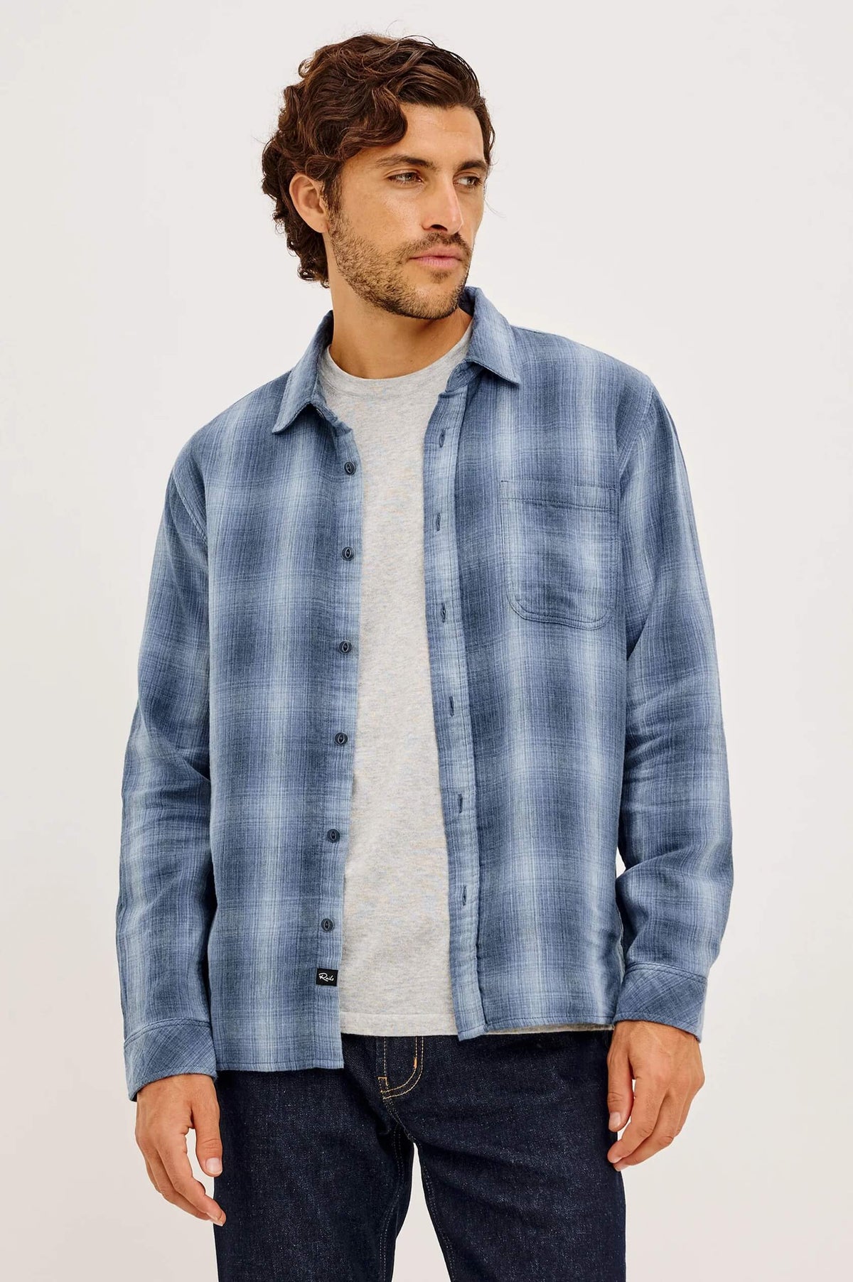 Rails Owens shirt in Blue Mist Shadow