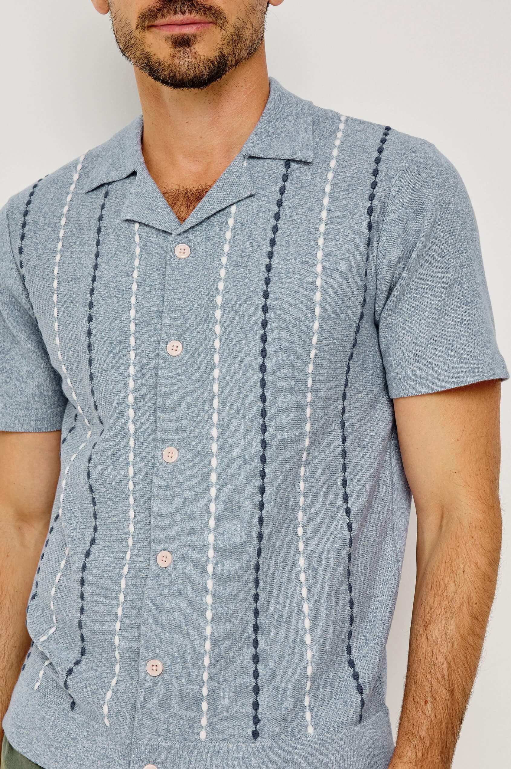 Rails Richie Shirt in Navy White Sky