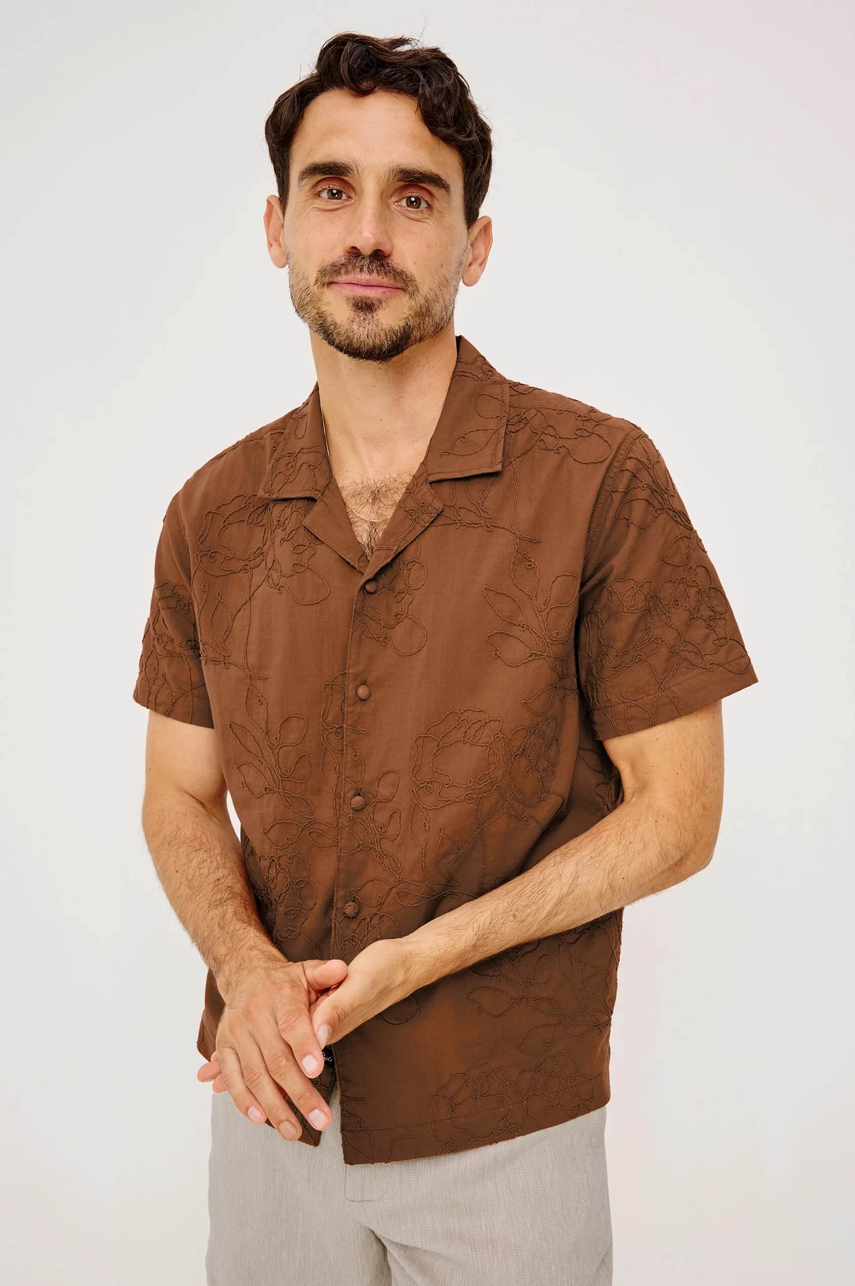 Rails Tyler shirt in Floral Rope Rust