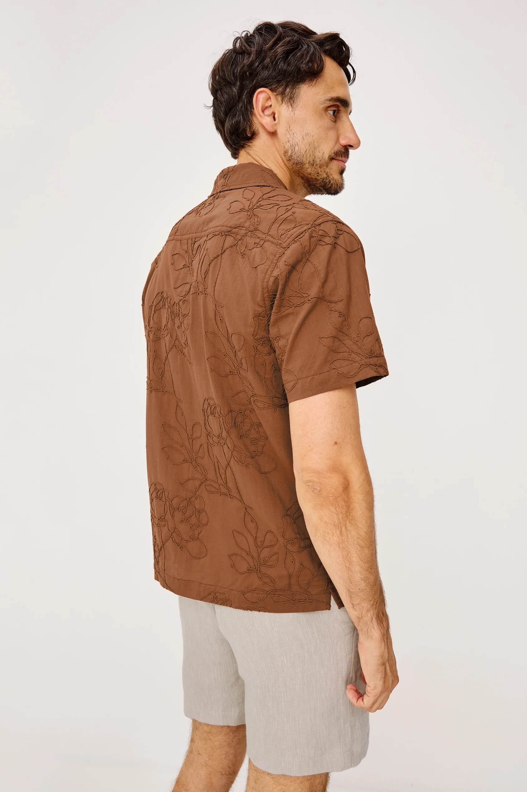 Rails Tyler shirt in Floral Rope Rust back fit