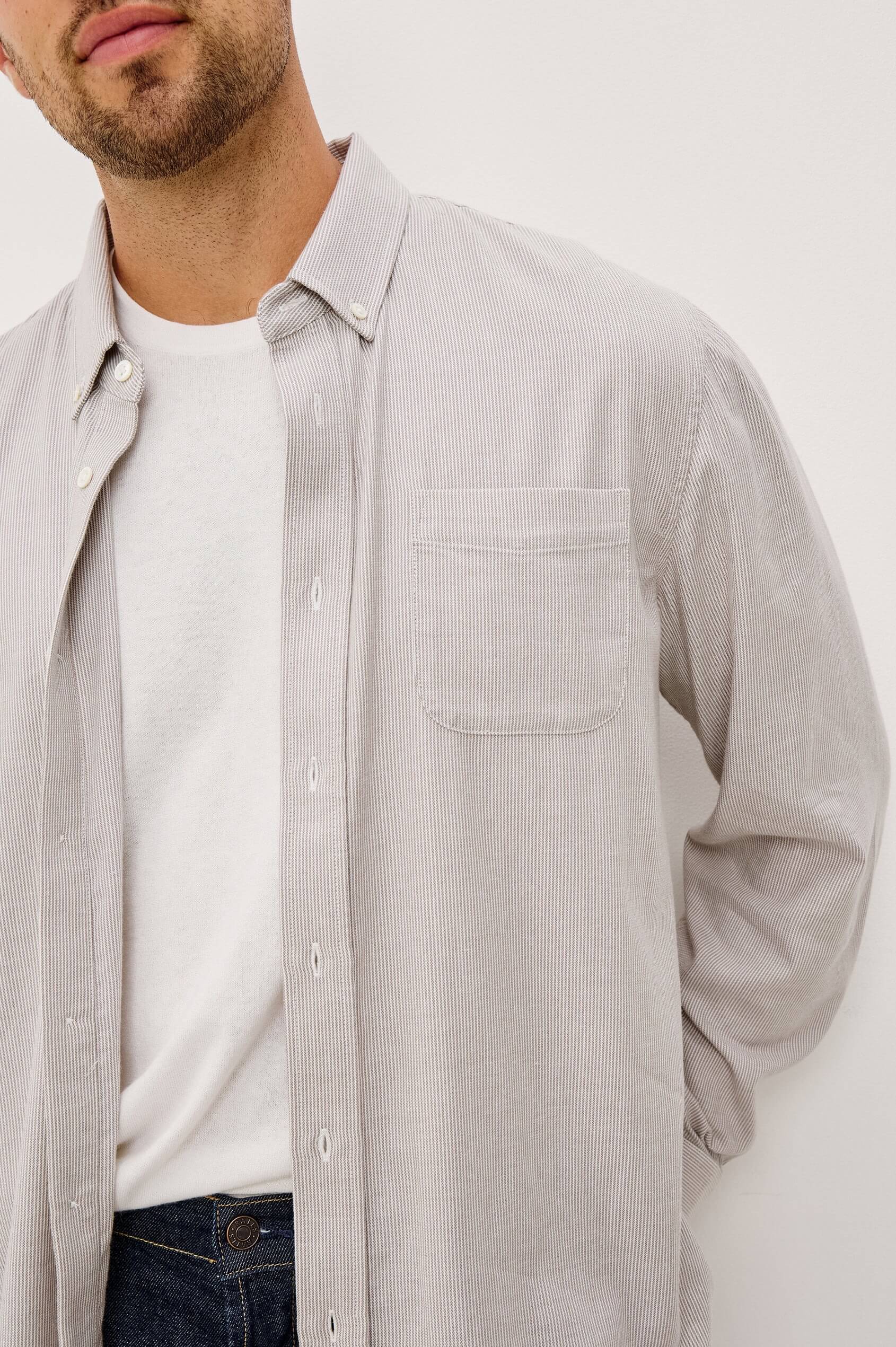 Rails Vance shirt Pebble Rope Stripe close up