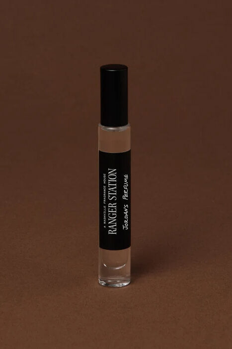 Ranger Station Jordan's Perfume unisex skin scent with sandalwood, ambergris, cedarwood, rose and jasmine fragrance notes.