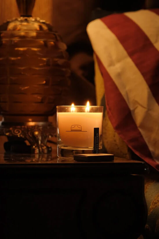 Ranger Station Smooth Operator Candle 8.5 oz. soy wax blend candle with bergamot, moss, cedarwood, sandalwood and musk fragrance notes.
