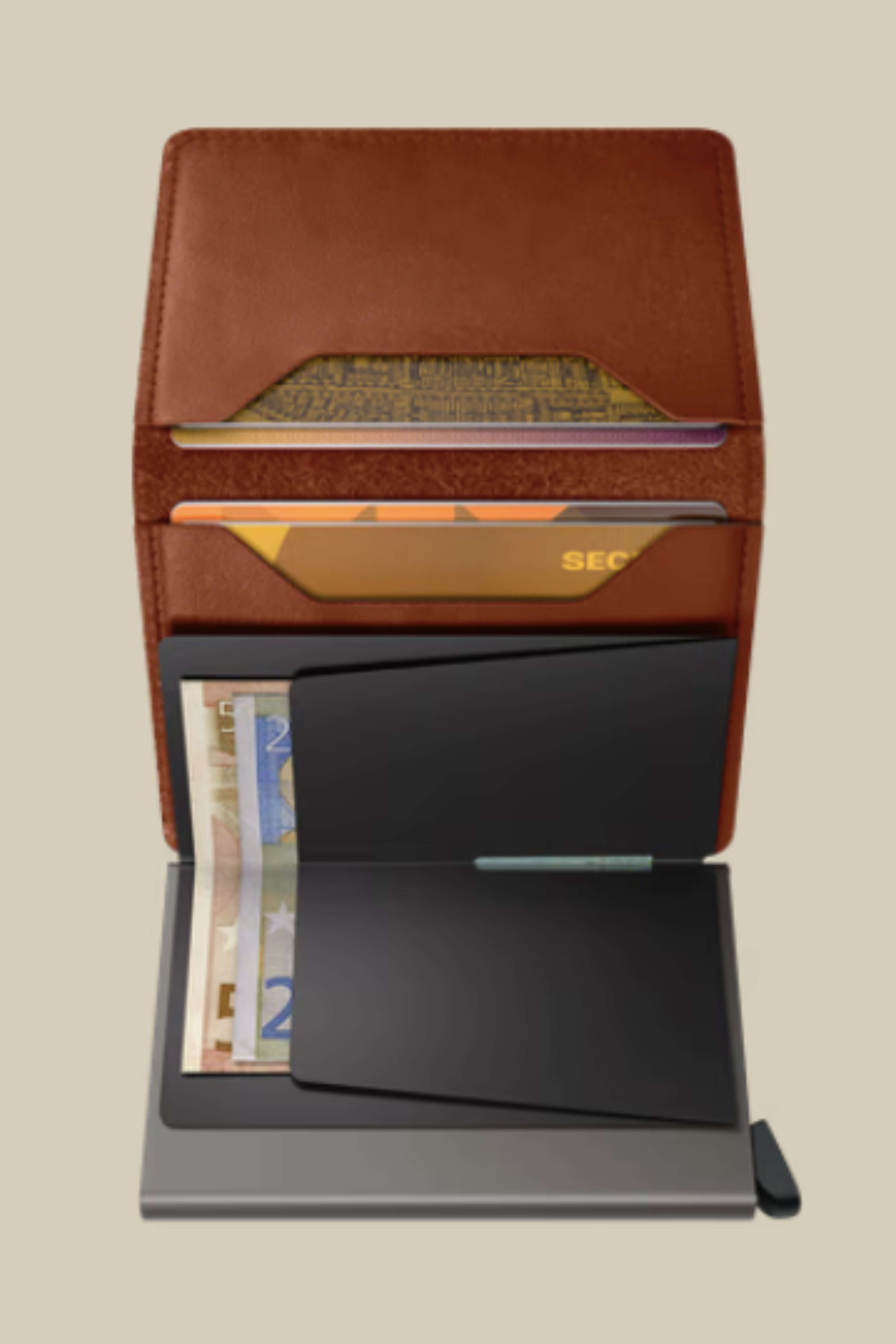 Secrid Slim Wallet Texano Saddle inside