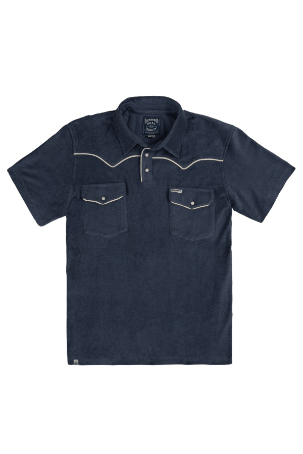 Sendero Cantina Terry Polo in vintage indigo