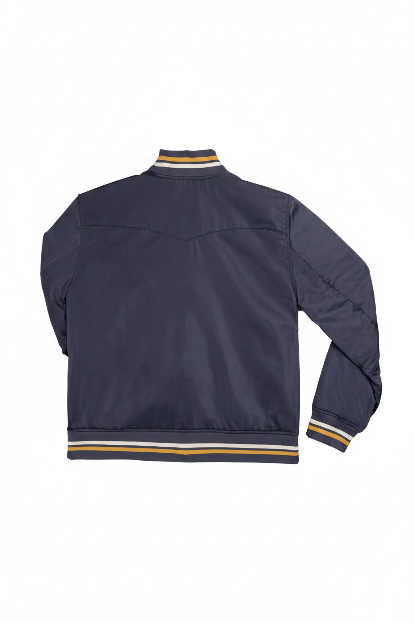 Sendero Provisions Co. Diver Jacket men's satin bomber jacket with classic fit, ribbed trim and arrow pockets.