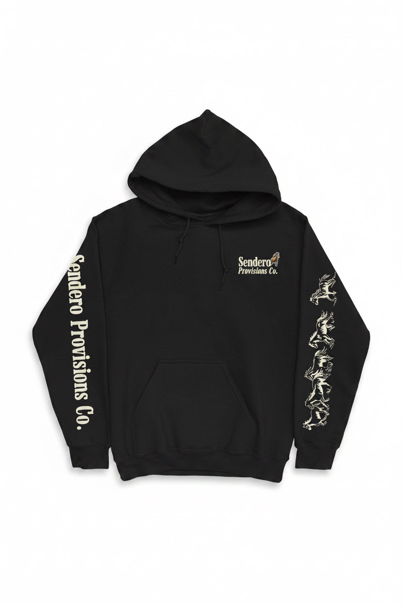 Sendero Provisions Co. Monanatana men's graphic hoodie with Western-inspired artwork and classic pullover design.